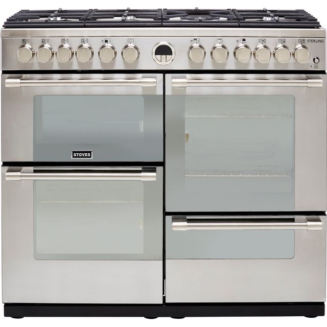 Stoves 100cm Dual Fuel Range Cooker - Stainless Steel - A/A/A Rated